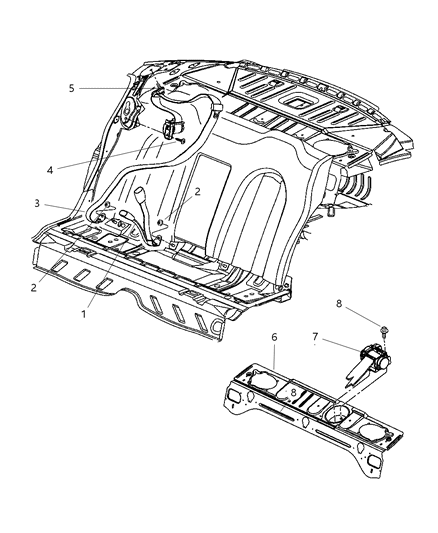 1989 Dodge Diplomat Seat Belt Rear Diagram for TV071L2AJ