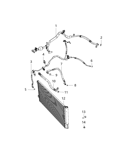 1987 Jeep Comanche Line A/C Suction Jumper Diagram for 68261861AA