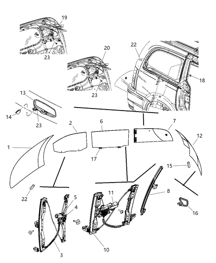 2020 Dodge Grand Caravan Cover Mirror Upper Diagram for 68398349AA