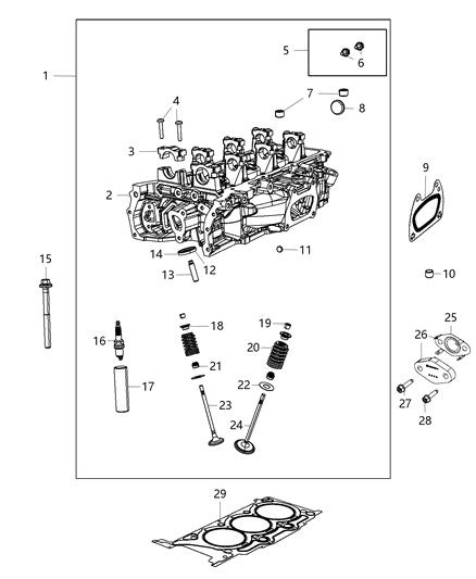 2020 Jeep Wrangler Spark Plug Diagram for 68225755AA