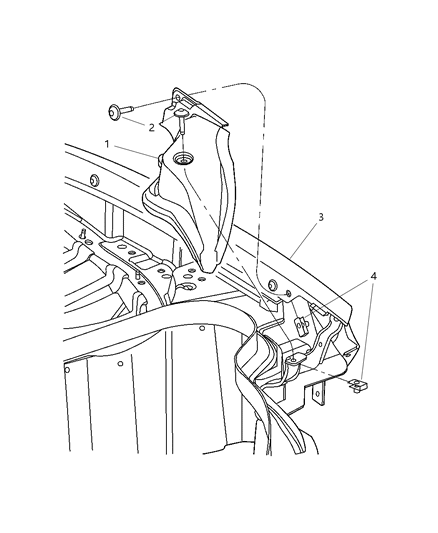 1984 Jeep Wagoneer Isolator Foam Diagram for 5029520AA