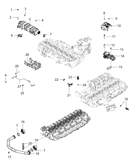 2007 Dodge Sprinter 2500 Sensor EGR Temperature Diagram for 68067129AA