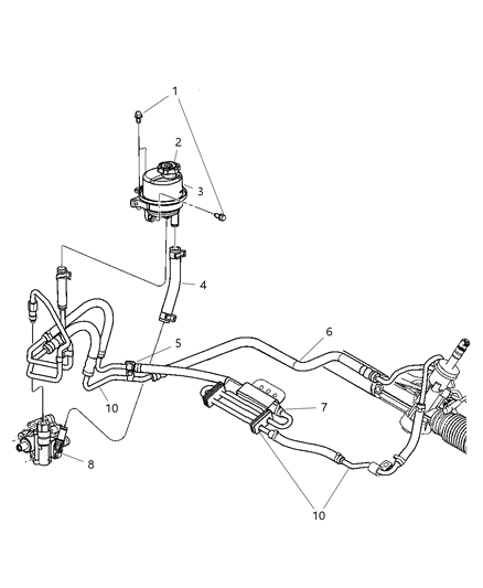 2004 Chrysler Pacifica Pump Power Steering Diagram for 4743801AD