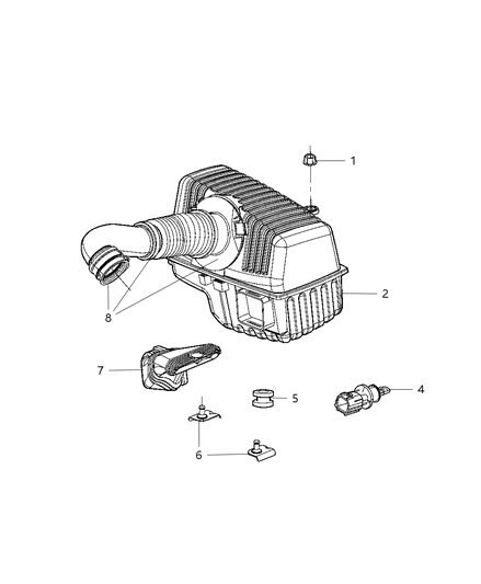 2004 Dodge Stratus Gasket Injector, Air Cleaner Diagram for 4591971AA