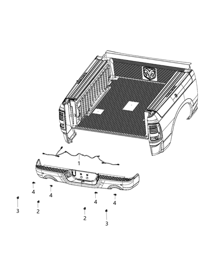 1992 Dodge Ramcharger Bezel Parking Distance Inner Diagram for 1JK80ZZZAB