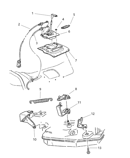 Cable Assembly, Parking Interlock Diagram for 52078961