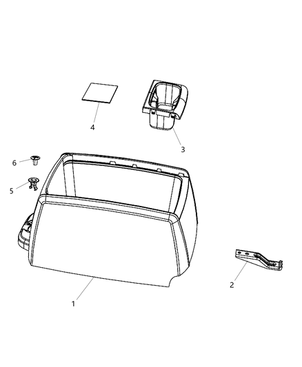2002 Chrysler 300M Clip Console Diagram for 4664375AA