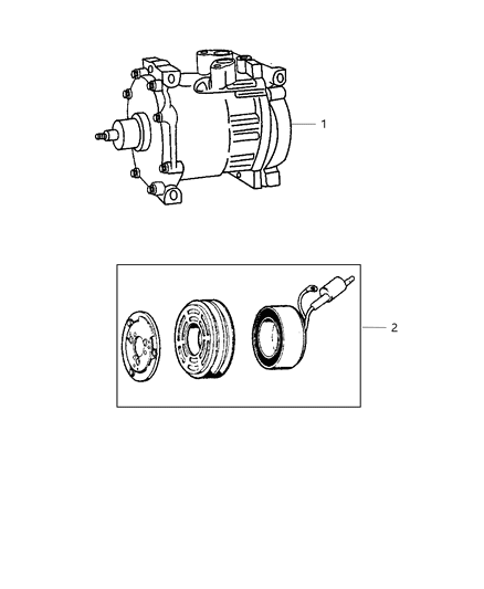 Compressor A/C Diagram for 55055540AK