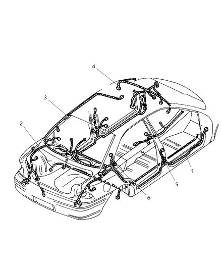 2003 Dodge Neon Wiring A/C Resistor And Wiper Motor Diagram for 4794001AD