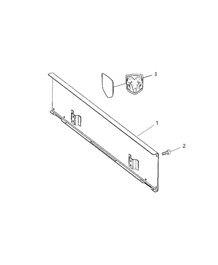Reinforcement Rear Bumper Diagram for 68007516AA