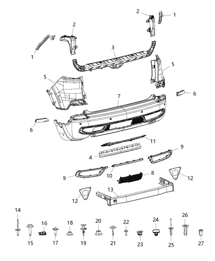 Hands Free Assembly, Power Liftgate Diagram for 68466304AA