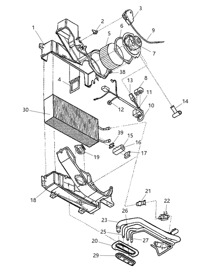 Resistor Blower Motor Diagram for 4885456AA