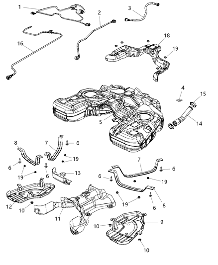 Hose Fuel Supply Diagram for 68212659AB