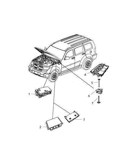 1989 Dodge Aries Module Transmission Control Diagram for 68058666AE