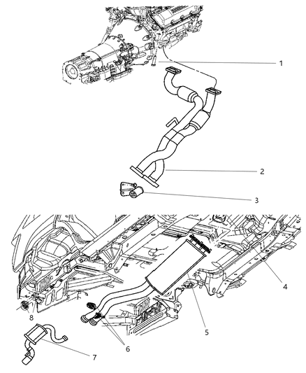 Resonator And Tailpipe Exhaust Diagram for 5290729AB