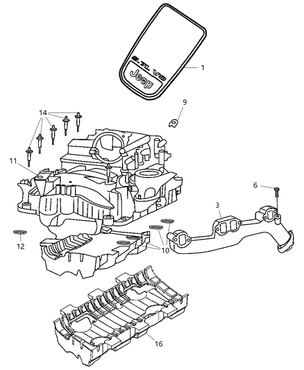 Cover Engine Diagram for 53013789AA
