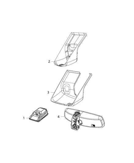 2019 Dodge Charger Camera Forward Facing Diagram for 68231910AG