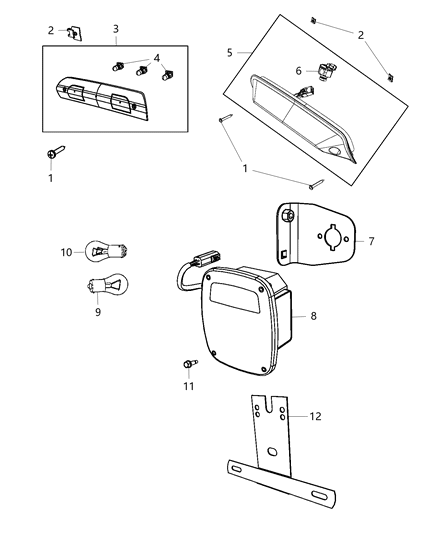1996 Dodge Stealth Camera Cargo View Diagram for 68170934AH