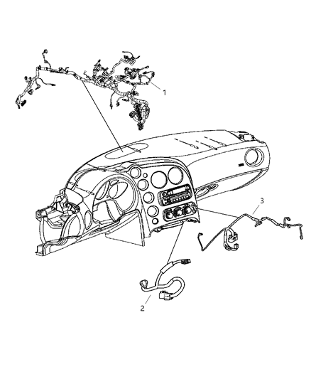 2006 Dodge Viper Wiring Instrument Panel Diagram for 5029909AE