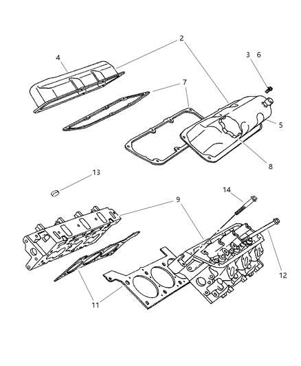 Limiter Compression Cylinder Head Cover Diagram for 4781447AA