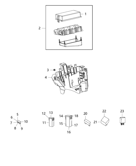 Power Distribution Center Intelligent Power Diagram for 68242830AC