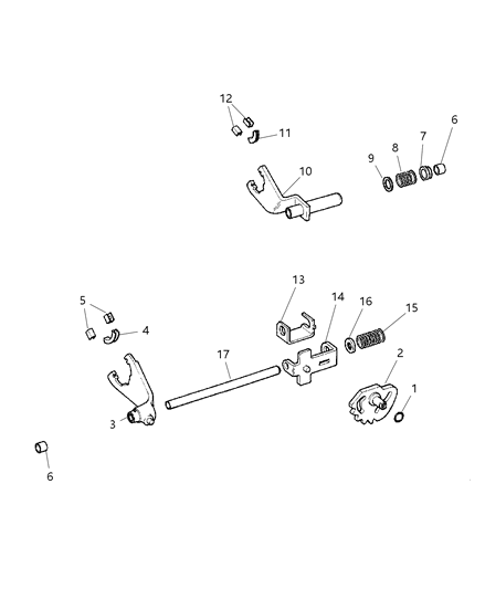 Pad Shift Fork Diagram for 5015832AA