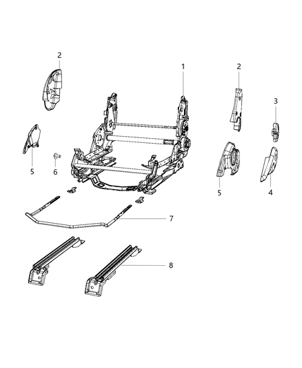 2014 Dodge Viper Nut Seat Bladder Gauge Attaching Diagram for 68210415AA