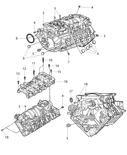 Seal Crankshaft Oil Rear Diagram for 68045792AA