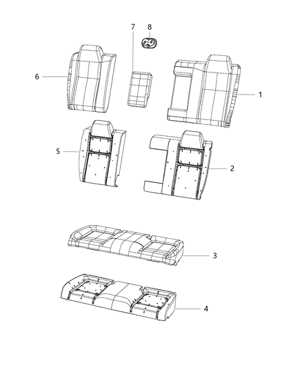 Cover Rear Seat Back Right Diagram for 6VQ66LA8AA