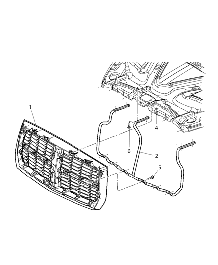 Bracket Grille Diagram for 55077822AB