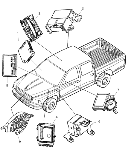 Module Transfer Case Control Diagram for 56028242AI