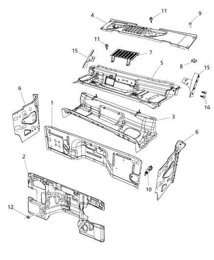 Isolator Foam Diagram for 55397256AA