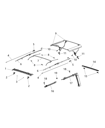 Latch Folding Top Diagram for 68003656AB