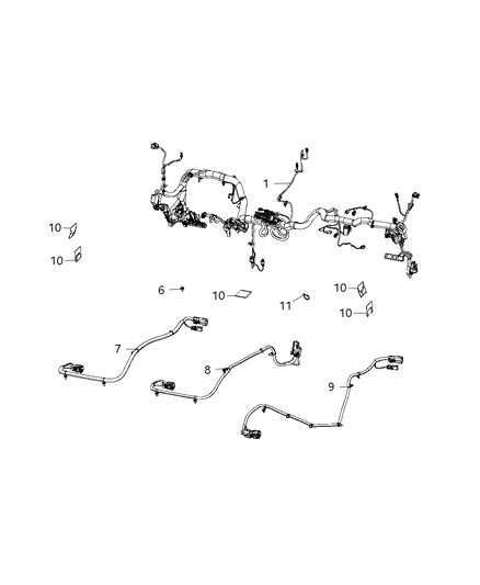 1985 Dodge B250 Wiring Jumper EPS Harness Diagram for 68350471AC