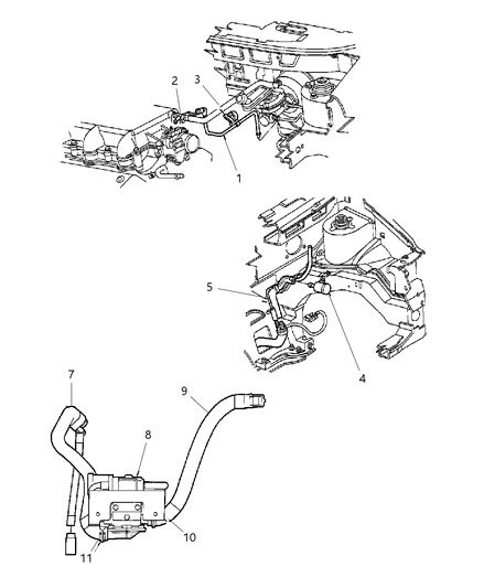 1987 Dodge Charger Harness Leak Detection Pump Diagram for 4861060AB