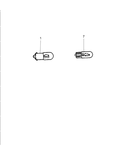 2001 Chrysler 300M Bulb Headlamp Diagram for 154846AA
