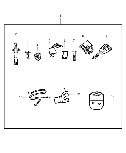 1991 Chrysler Imperial Receiver Control Module Diagram for 5026224AK
