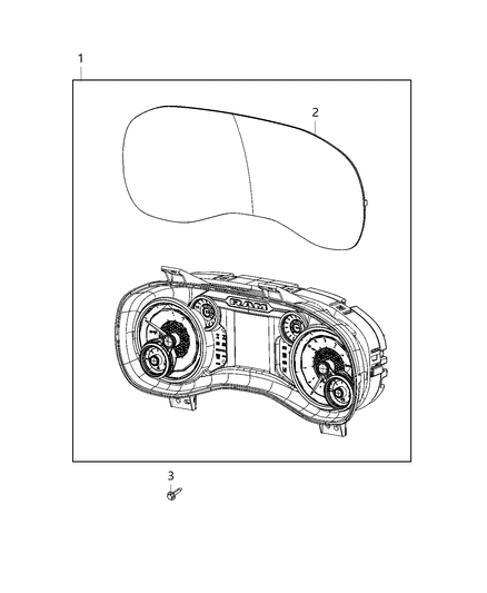 Cluster Instrument Panel Diagram for 68437738AD