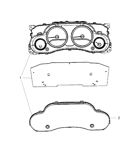 Cluster Instrument Panel Diagram for 56054402AF