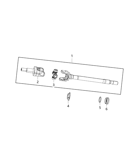 1988 Jeep J10 Universal Joint Kit Diagram for 68145053AA