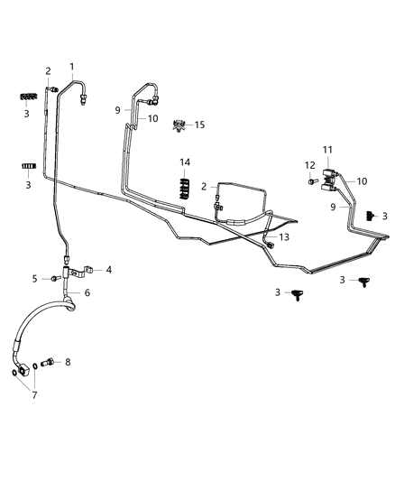 Hose Brake Right Front Diagram for 68171944AE