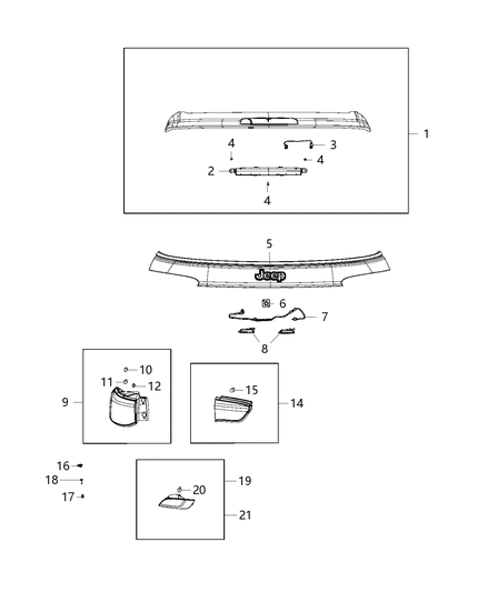 Lamp High Mounted Stop Diagram for 55112677AA