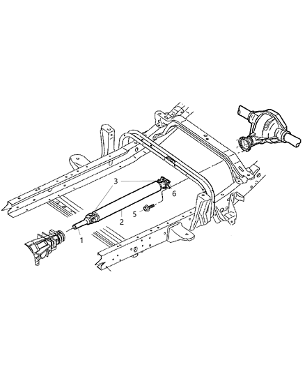 2007 Chrysler Aspen Shaft Drive Diagram for 52853017AD
