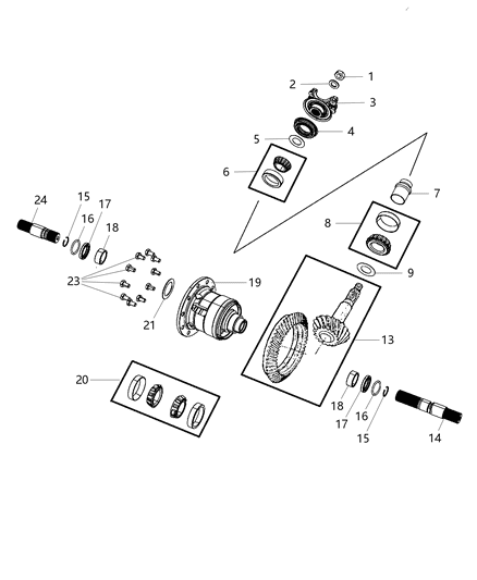 Shim Differential Bearing Replacement Shims 5017215Aa Diagram for 5017375AA