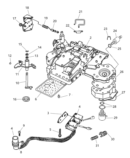 2022 Jeep Grand Cherokee Seal And Gasket Package Valve Body And Servo Diagram for 5072413AA