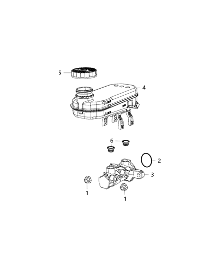 2020 Ram ProMaster 1500 Master Cylinder Diagram for 68428495AA