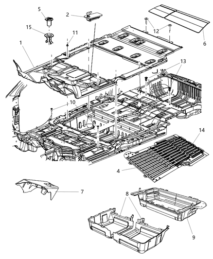 Clip Console Diagram for 4664375AA