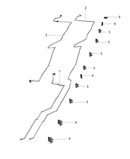 1995 Dodge Stratus Tube Fuel Vapor Diagram for 68204534AB