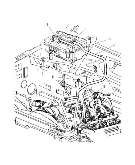 2023 Ram 1500 Classic Bottle Pressurized Coolant Diagram for 52079788AD