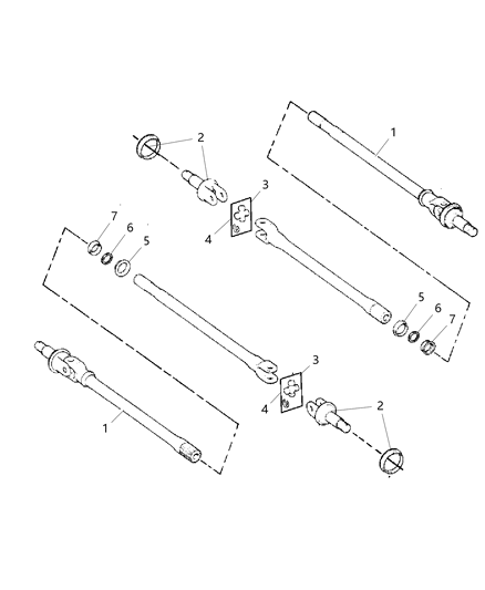 2024 Jeep Grand Wagoneer Guide Axle Shaft Diagram for 68002412AA